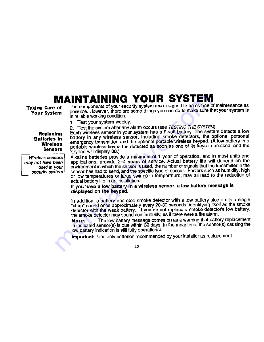 First Alert FA1220C User Manual Download Page 42