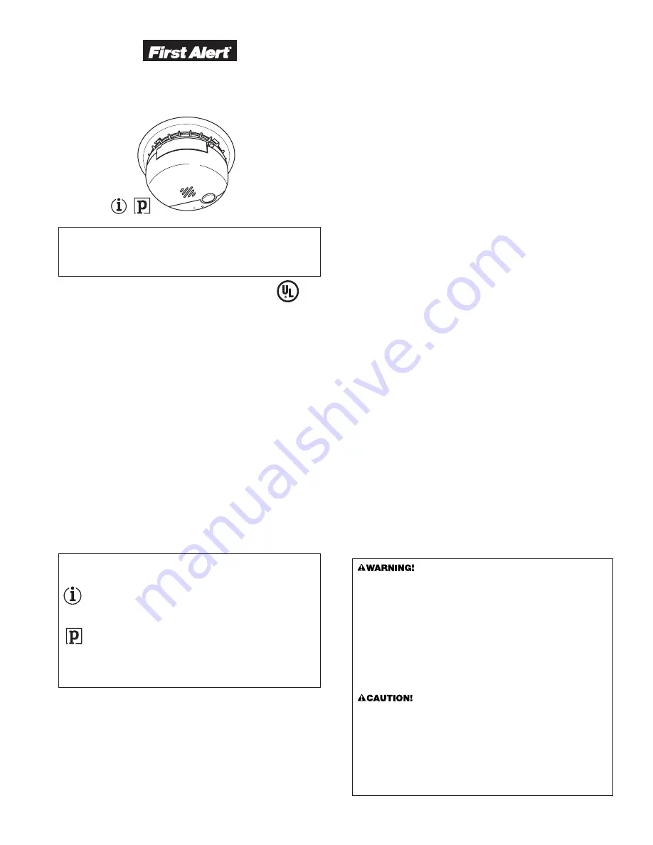 First Alert SA302 User Manual Download Page 1