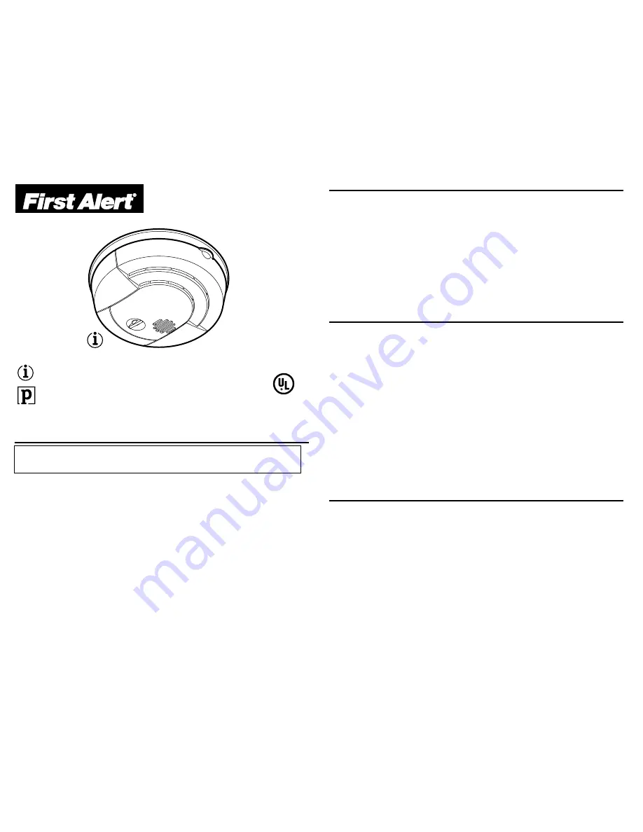 First Alert SA67B Скачать руководство пользователя страница 1