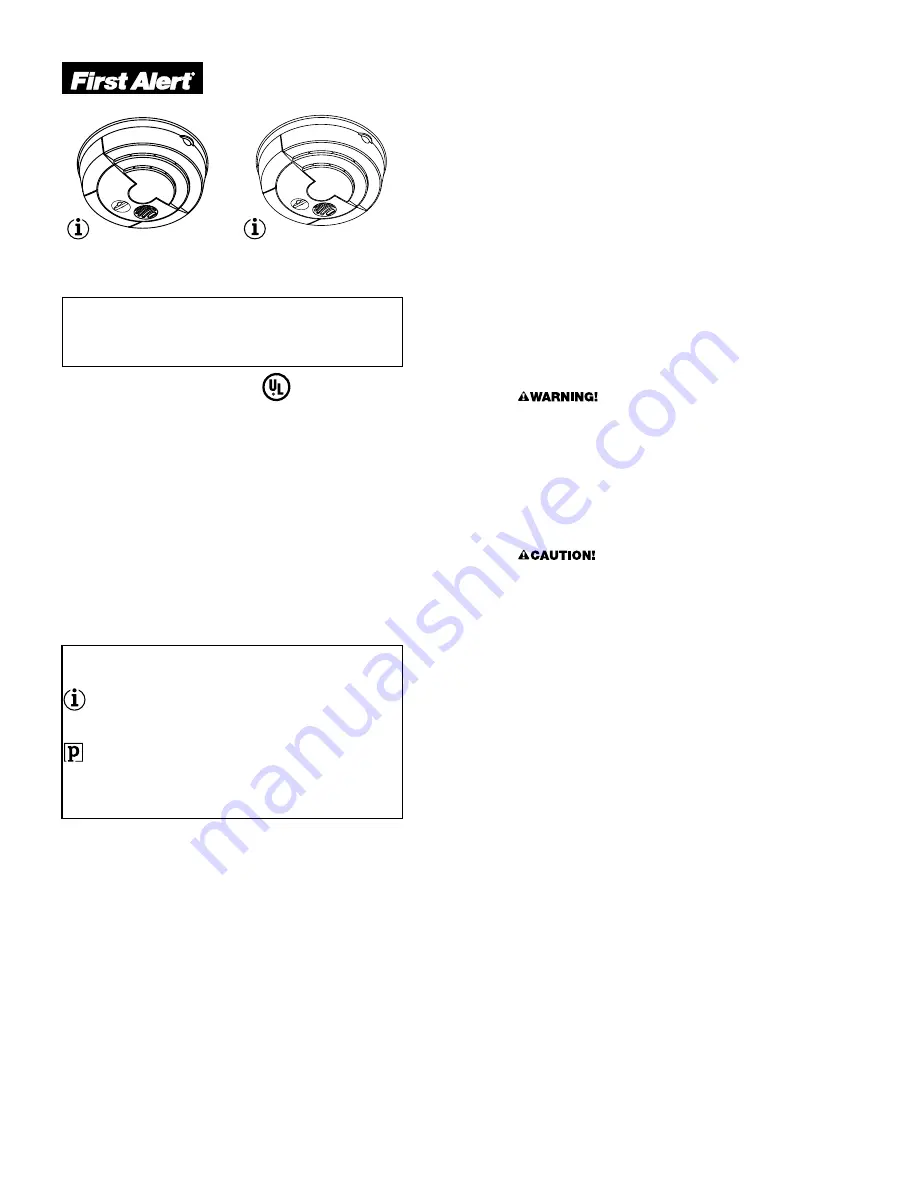 First Alert SA87CN User Manual Download Page 1