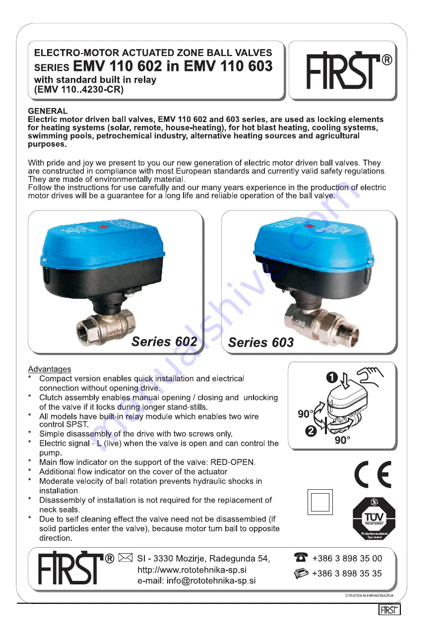 First EMV 110 502 Series Manual Download Page 10