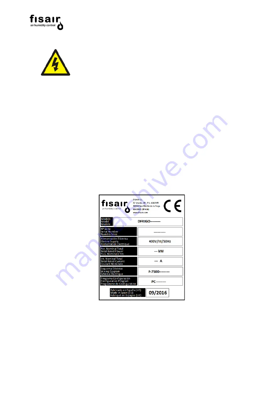 fisair DFRIGO Series User Manual Download Page 31