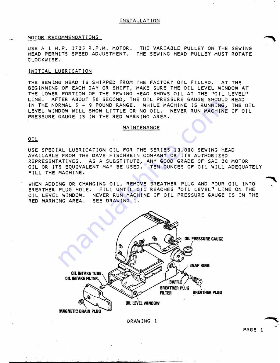 FISCHBEIN 10.400 Instructions And Parts Manual Download Page 2