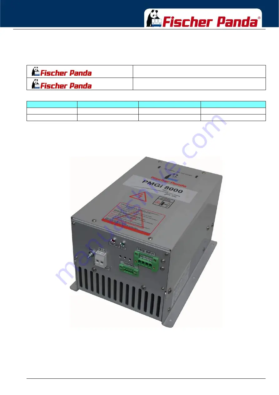 Fischer Panda 10000i Manual Download Page 203