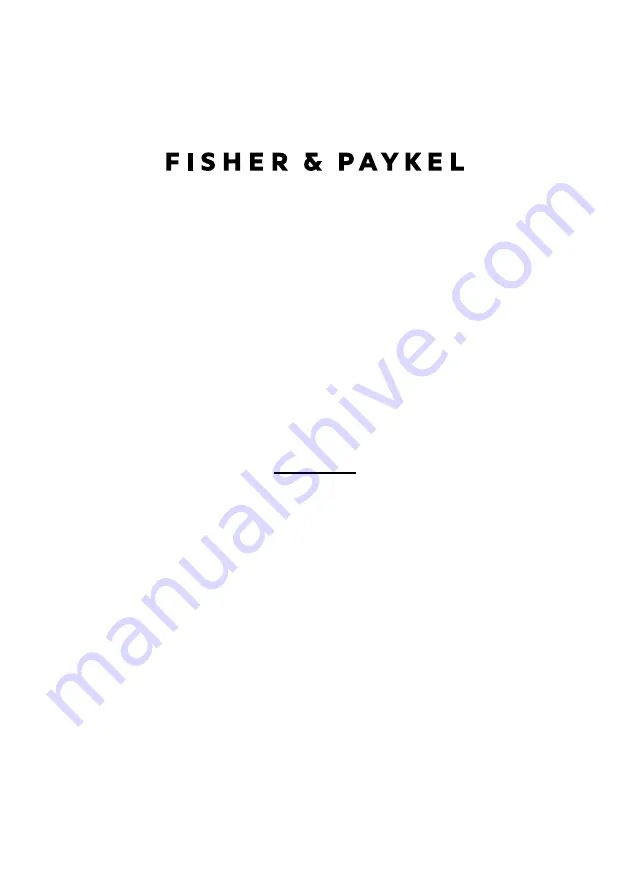 Fisher & Paykel CDV2 Series User Manual Download Page 22