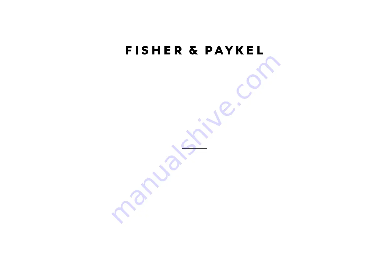 Fisher & Paykel Dishdrawer DD60DI Installation Manual Download Page 1