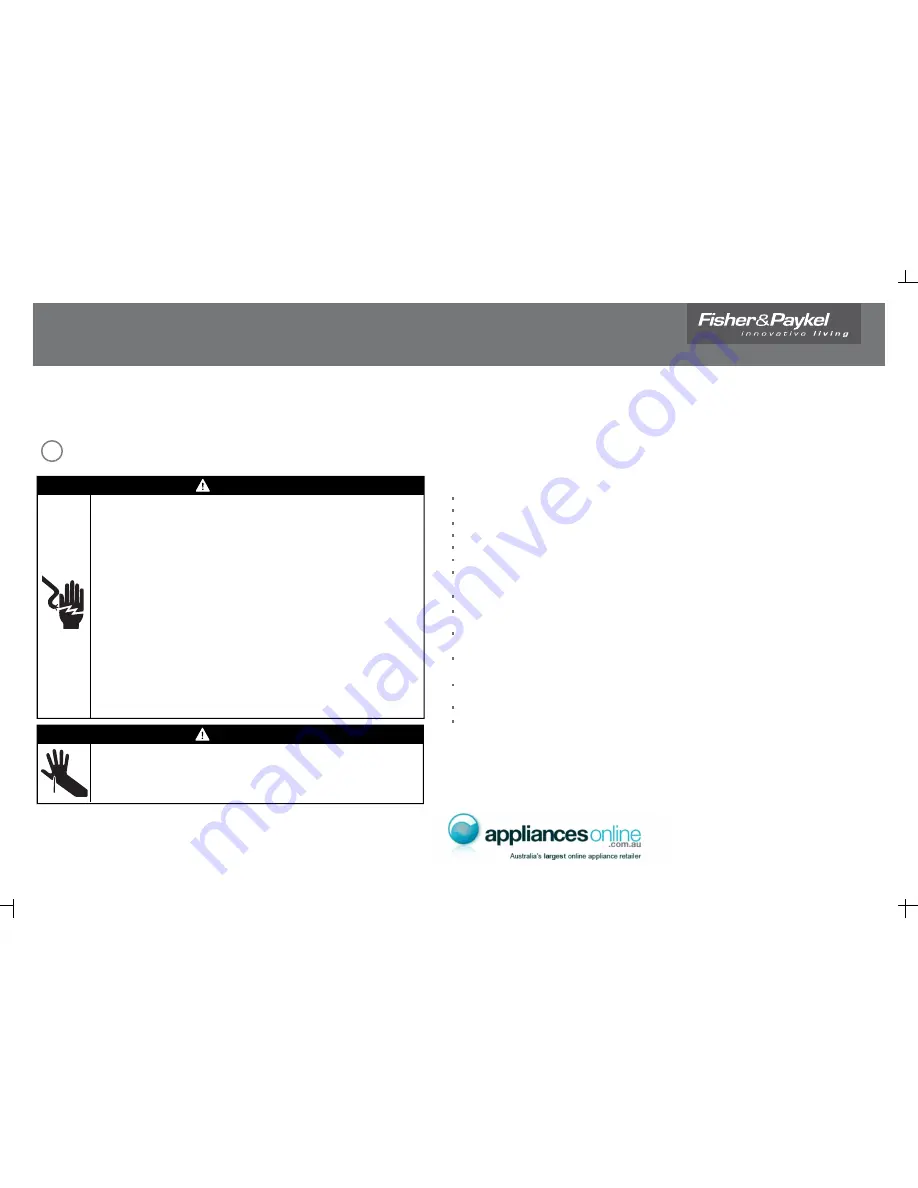 Fisher & Paykel DishDrawer DD60ST Series Скачать руководство пользователя страница 1