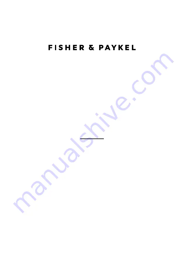 Fisher & Paykel DW60FC Скачать руководство пользователя страница 1