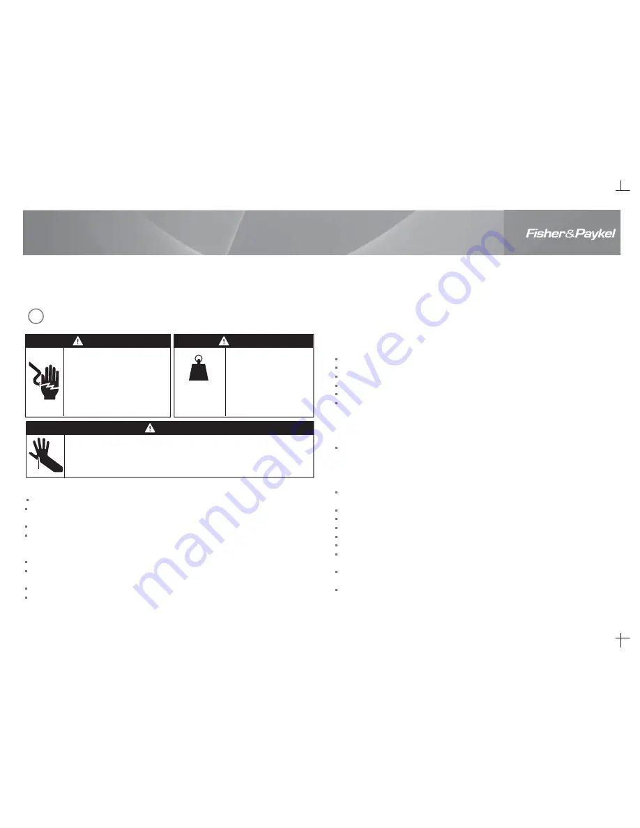 Fisher & Paykel OB60Series Installation Instructions Manual Download Page 5