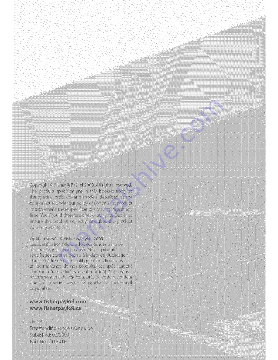 Fisher & Paykel OR30SLDGX Installation Instructions And User Manual Download Page 97