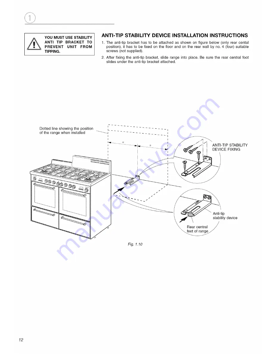 Fisher & Paykel OR48DDPWGX Installation Instructions Manual Download Page 12