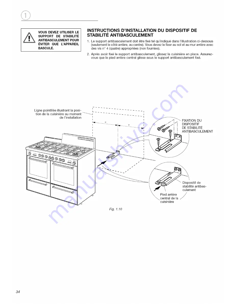 Fisher & Paykel OR48DDPWGX Installation Instructions Manual Download Page 34