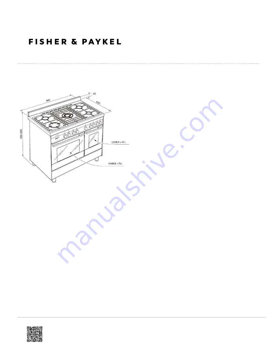 Fisher & Paykel OR90LDBGFX3 Installation Instructions Manual Download Page 1