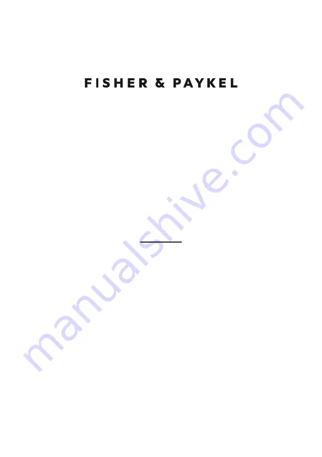 Fisher & Paykel WH1260P Installation Manual/User Manual Download Page 1