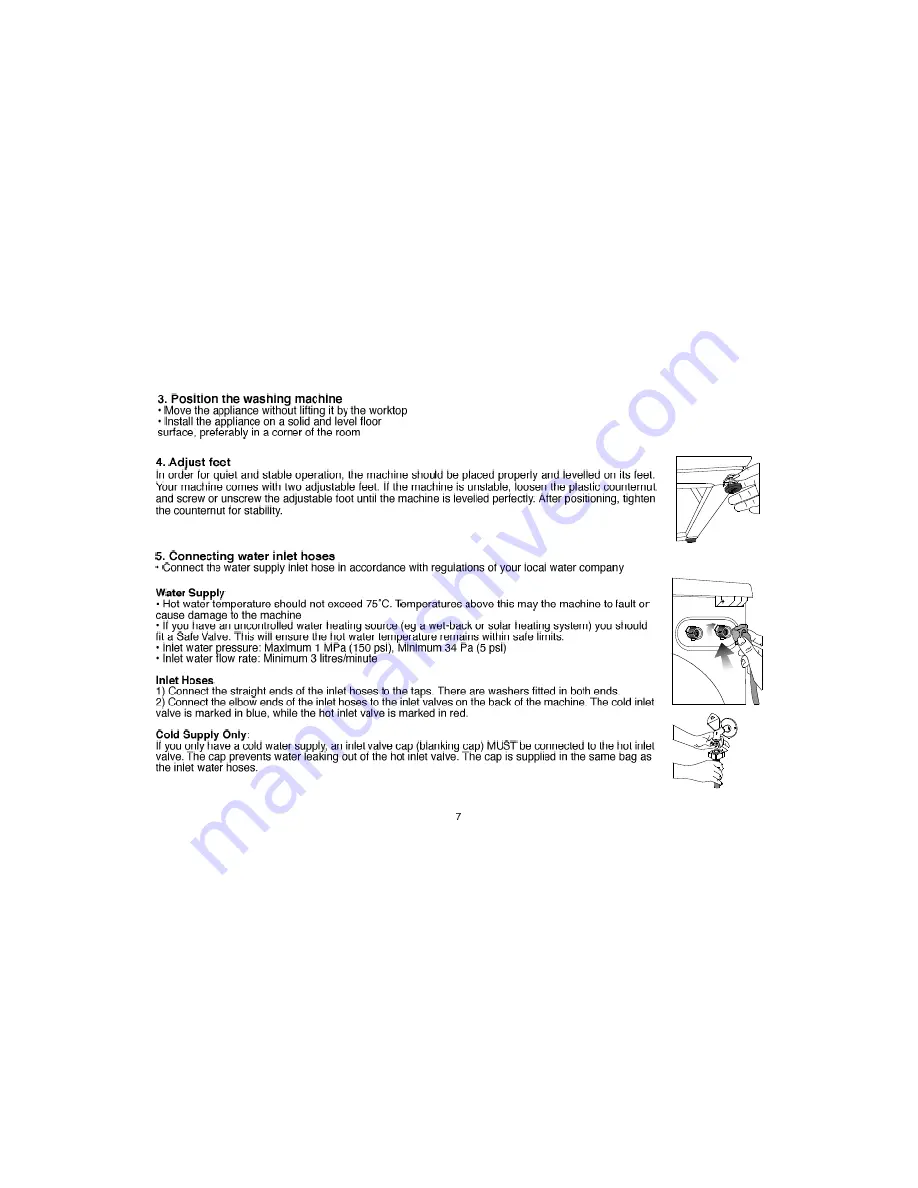 Fisher & Paykel WH70F60W1 User Manual Download Page 8