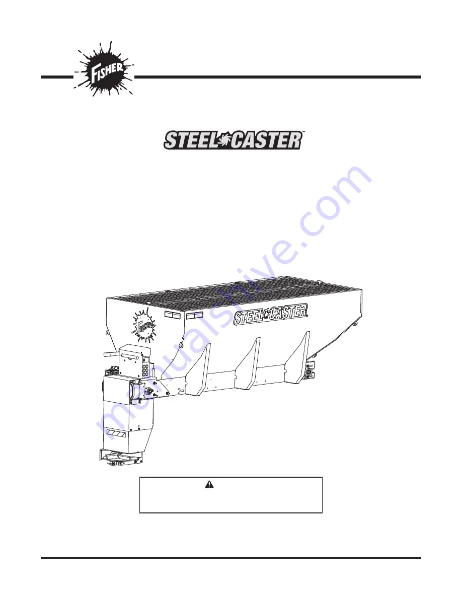 Fisher Engineering STEEL-CASTER 99000-1 Installation Instructions Manual Download Page 1