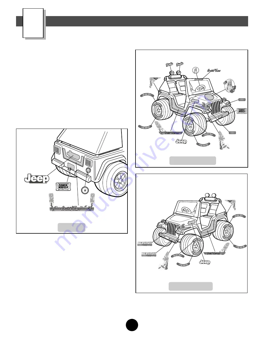 Fisher-Price Barbie Cruisin' Tunes Jeep 4x4 74340 Owner'S Manual & Assembly Instructions Download Page 18