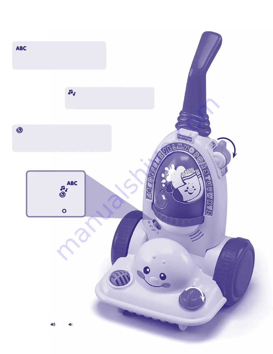 Fisher-Price Learning Vacuum K7164 Скачать руководство пользователя страница 3