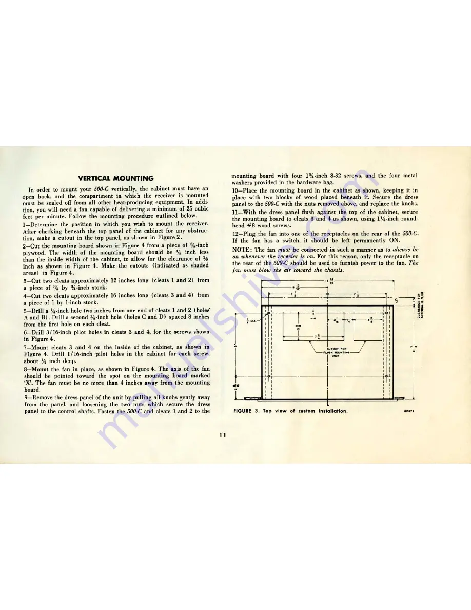 Fisher 500-C Operating Instructions And Warranty Download Page 13