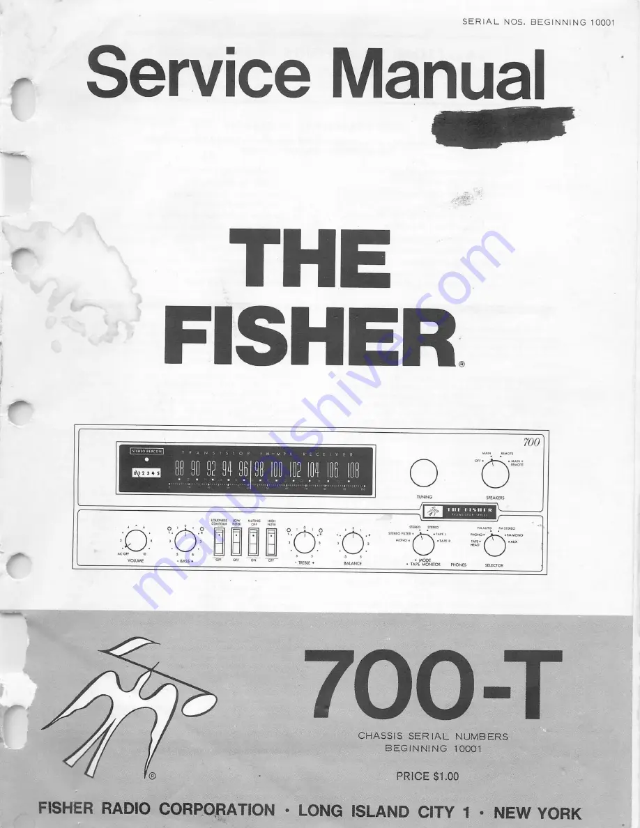 Fisher 700-T Service Manual Download Page 1