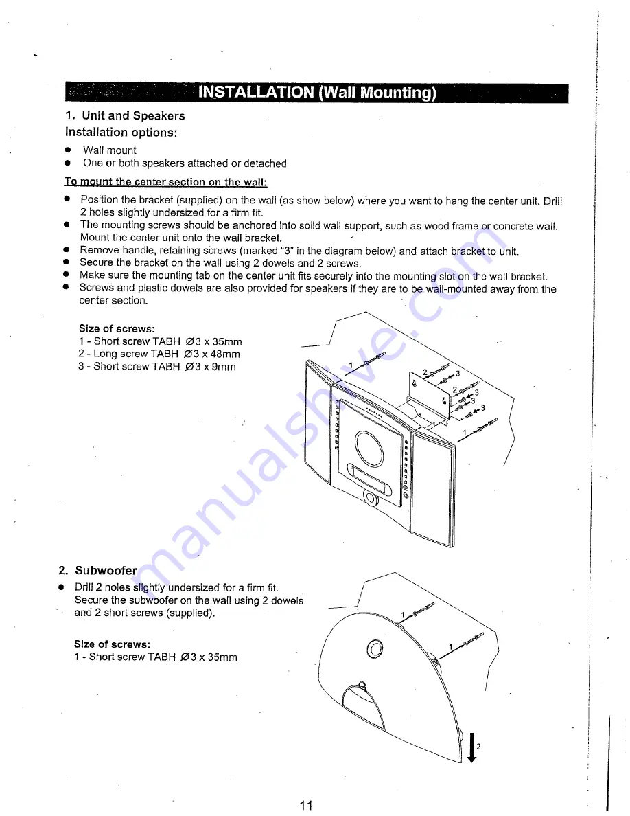 Fisher SLIM-1700 Instruction Manual Download Page 12