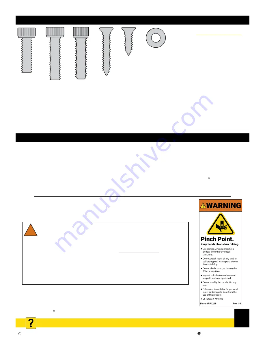 Fishmaster Original T-Top Installation Manual Download Page 2