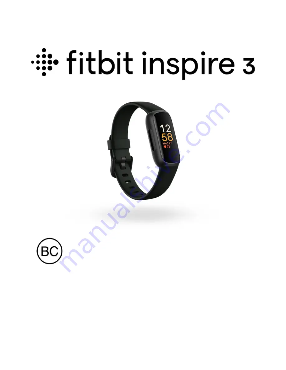 Fitbit Zip inspire 3 User Manual Download Page 1