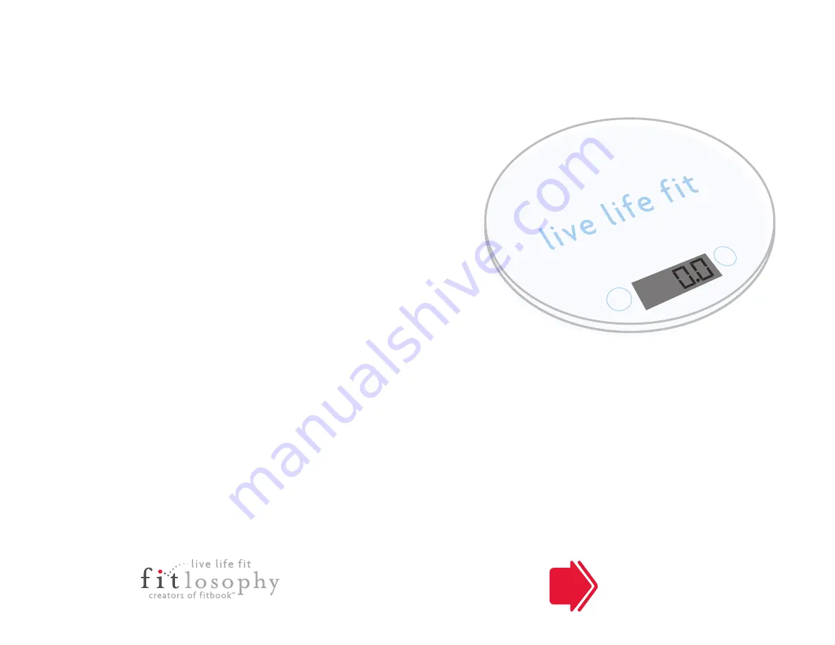 Fitlosophy digital food scale Instruction Manual Download Page 1