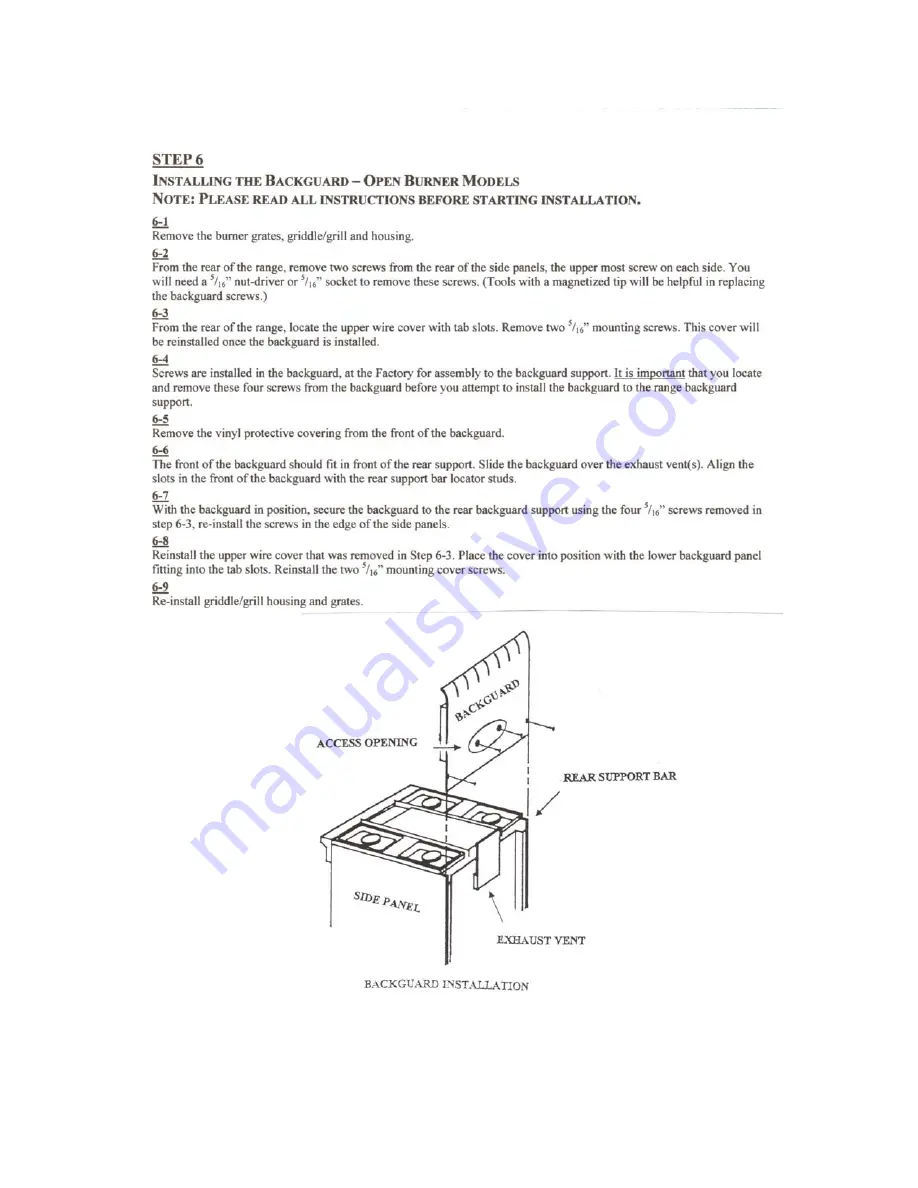 FiveStar PN275-BW Installation Instructions Manual Download Page 6