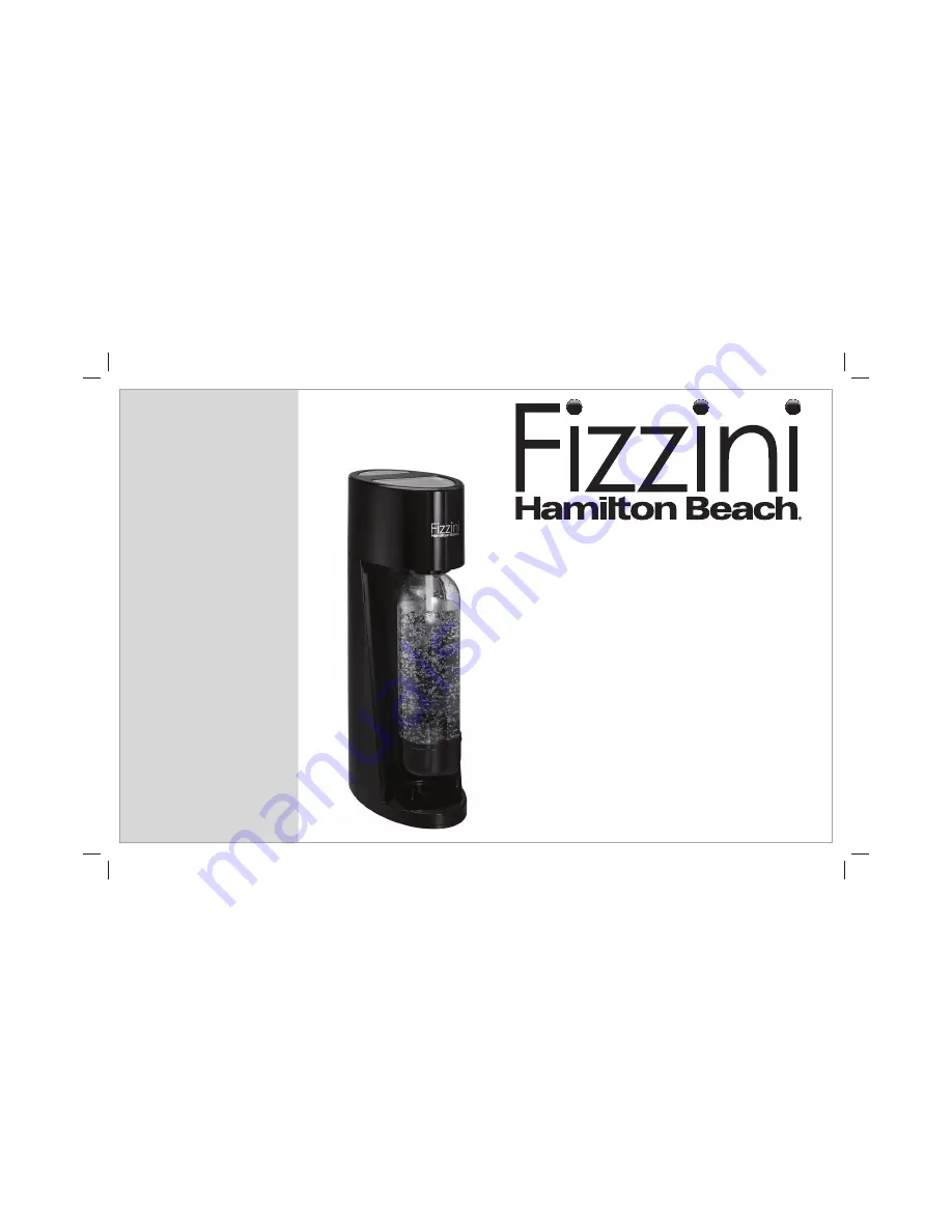 Fizzini Carbonated Soda Maker User Manual Download Page 1