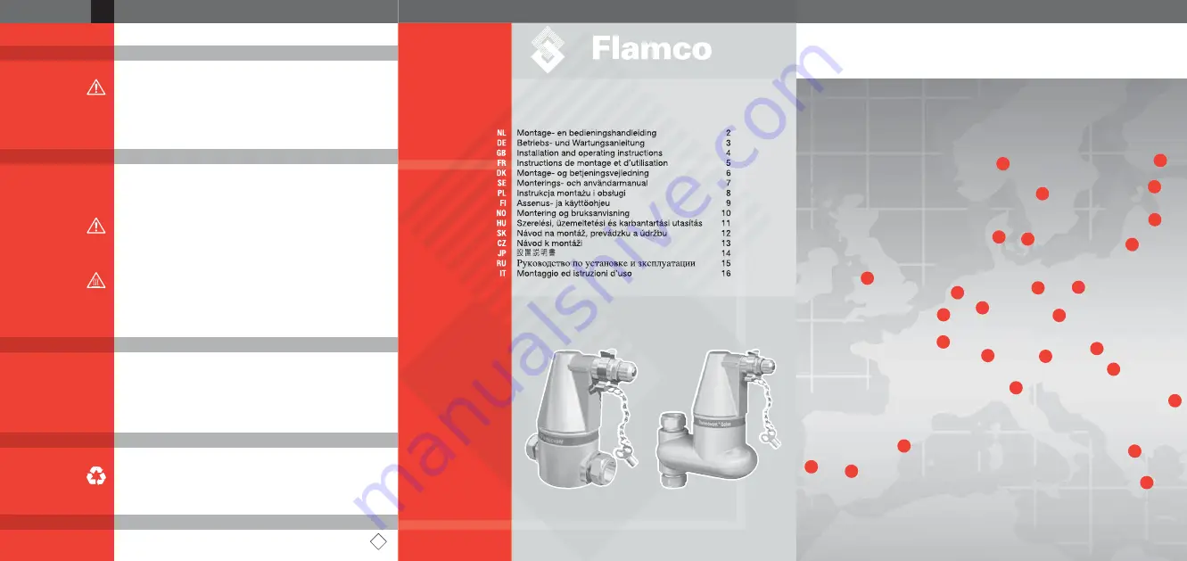 flamco Flamcovent Solar Installation And Operating Instructions Manual Download Page 1