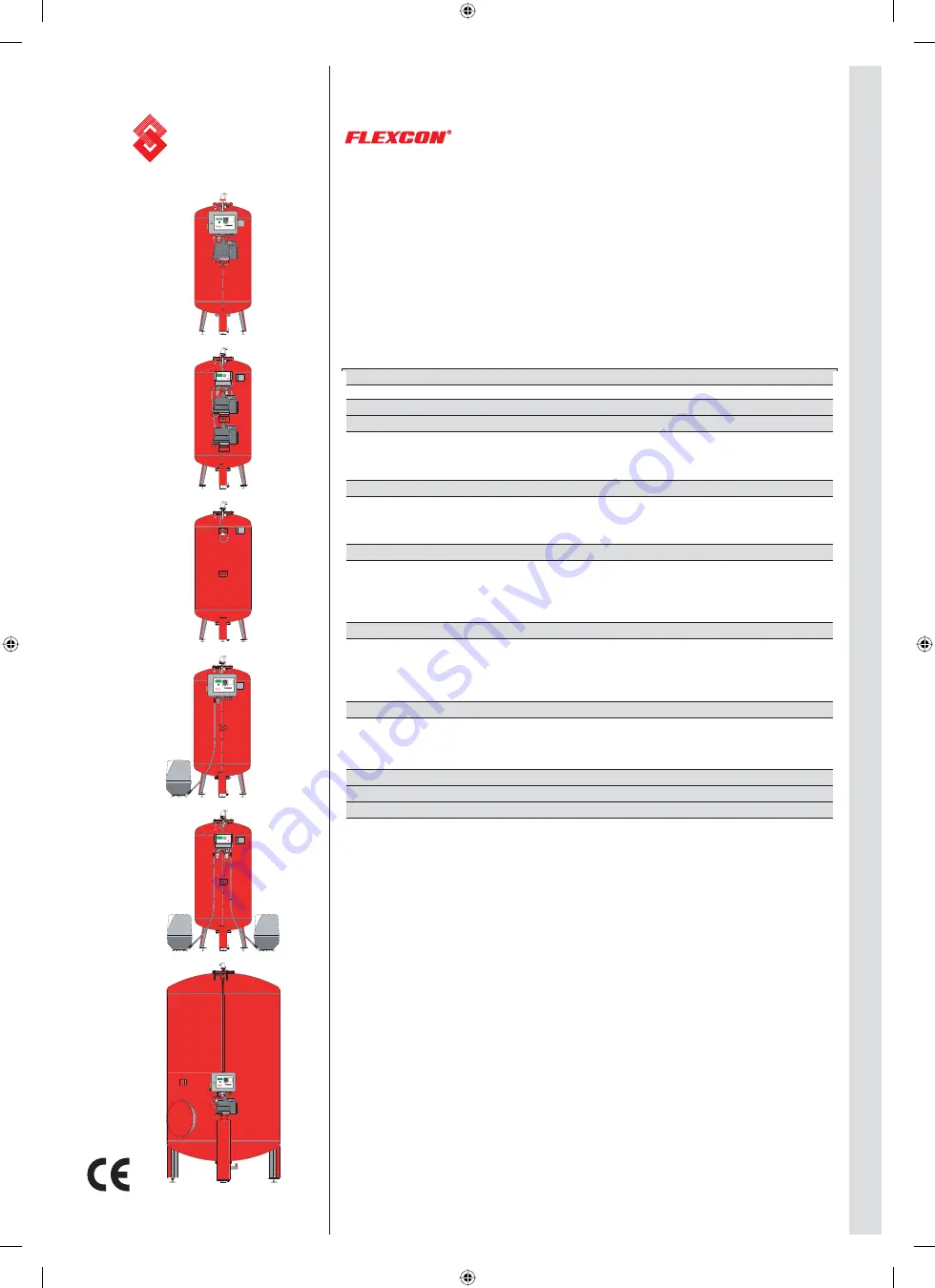 flamco Flexcon M-K Series Installation And Operating Instructions Manual Download Page 1