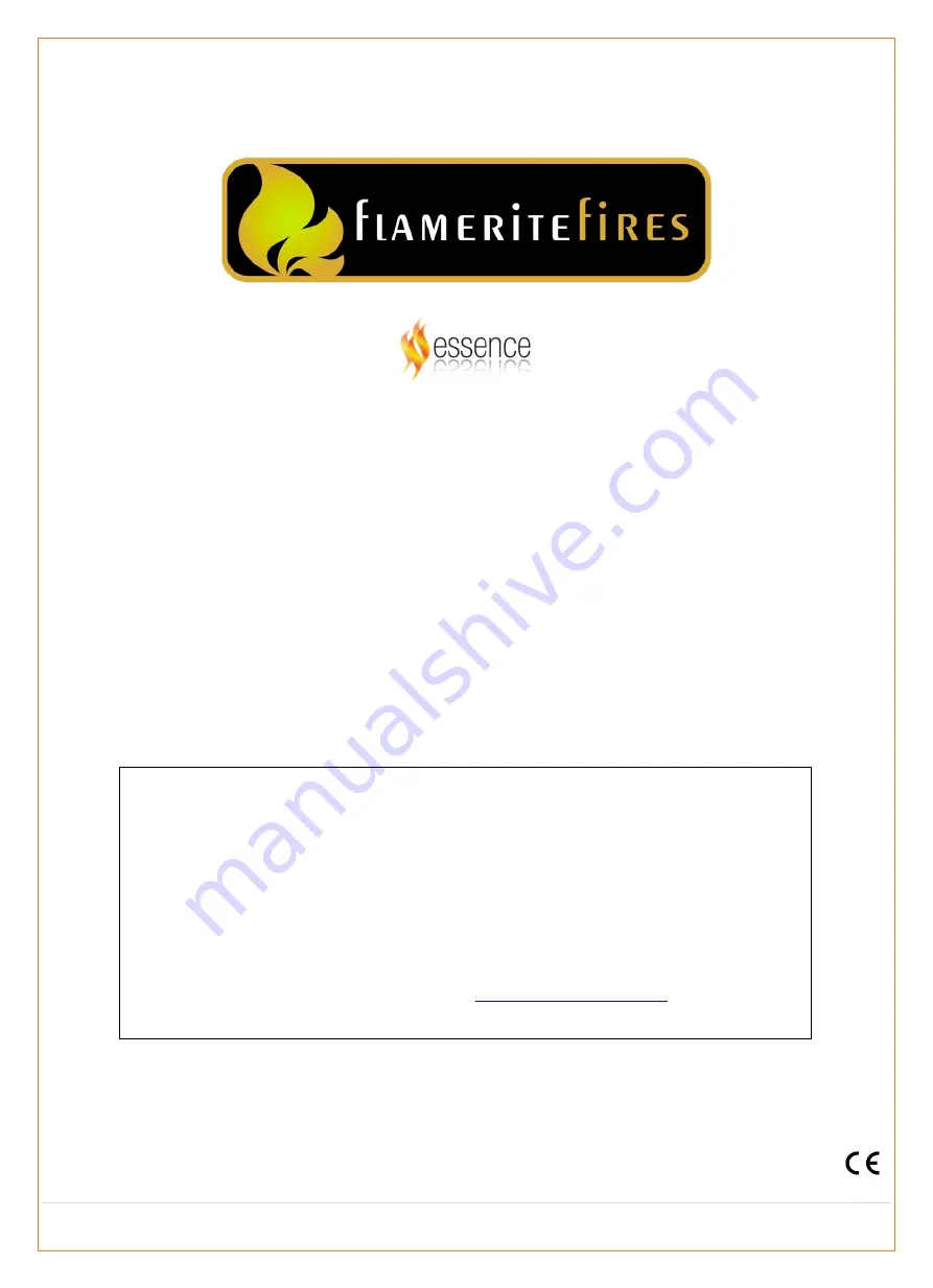 Flamerite Fires Gotham 1300 Installation, Precautions & Servicing Download Page 1