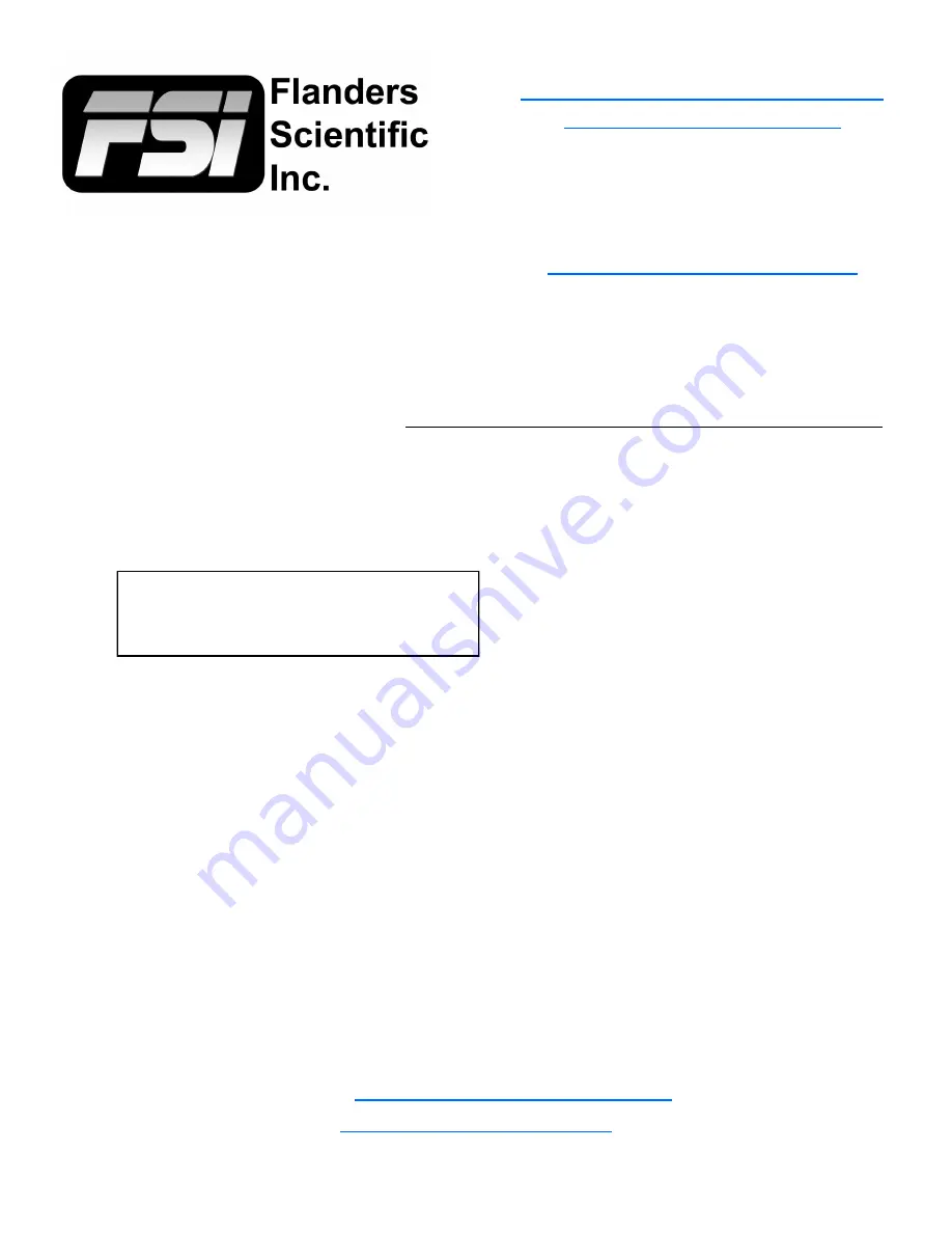 Flanders Scientific LM-0750W User Manual Download Page 1