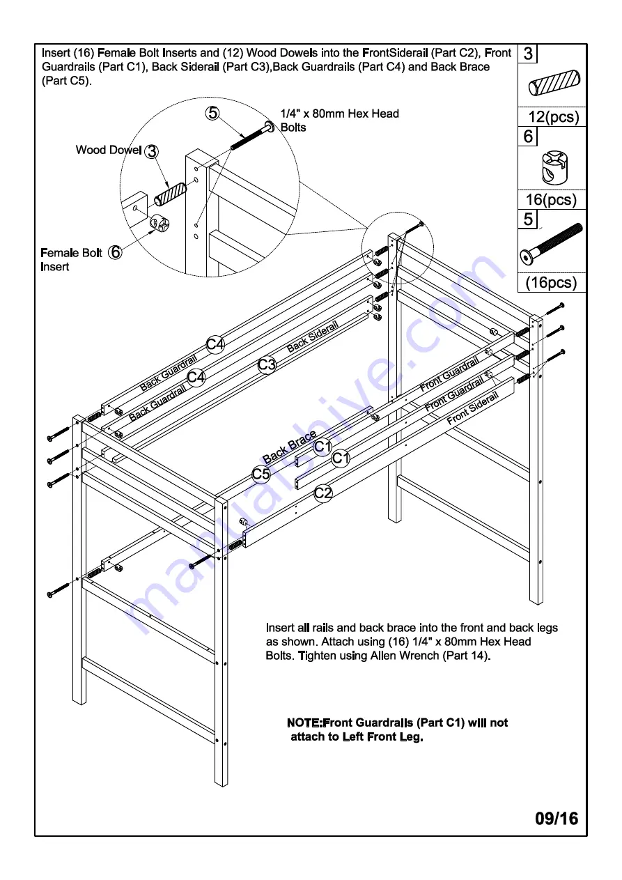 Flash Furniture MH-LBD5-WH-T-GG Assembly Instructions Manual Download Page 10