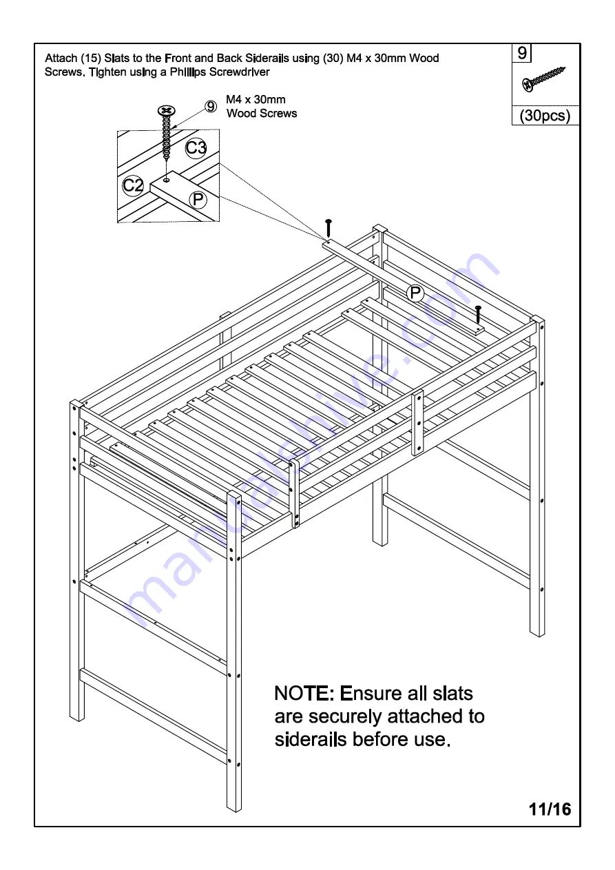 Flash Furniture MH-LBD5-WH-T-GG Assembly Instructions Manual Download Page 12