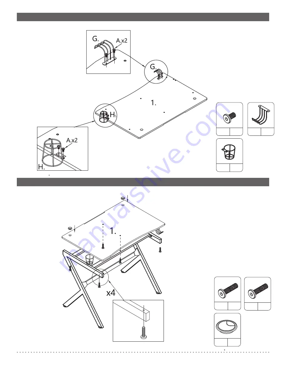 Flash Furniture Racing Style Leathersoft Ergonomic Gaming Chair Assembly Instructions Manual Download Page 6