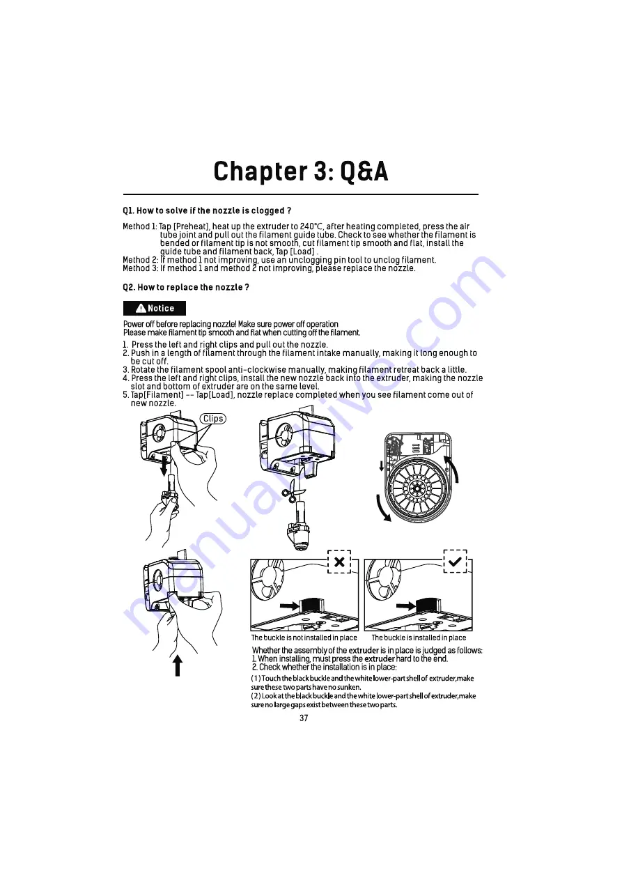 FLASHFORGE 3D PRINTER Adventurer 3 User Manual Download Page 39