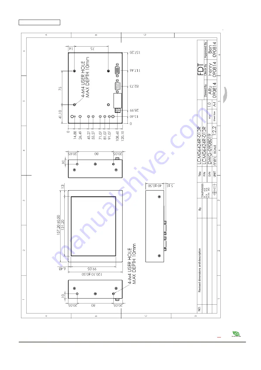 Flat Display Technology LCM0642 Series Manual Download Page 11