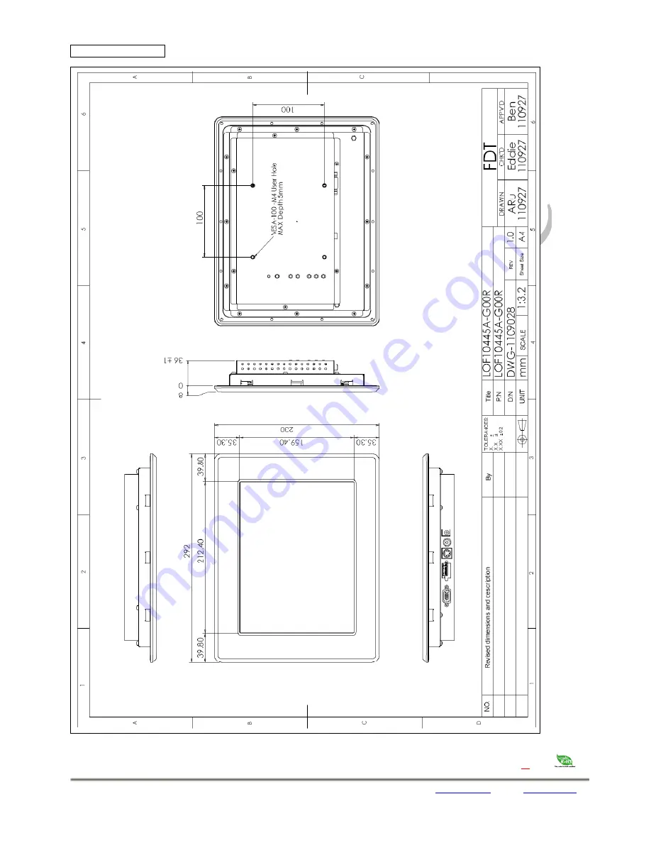 Flat Display Technology LOF1044 Series User Manual Download Page 15