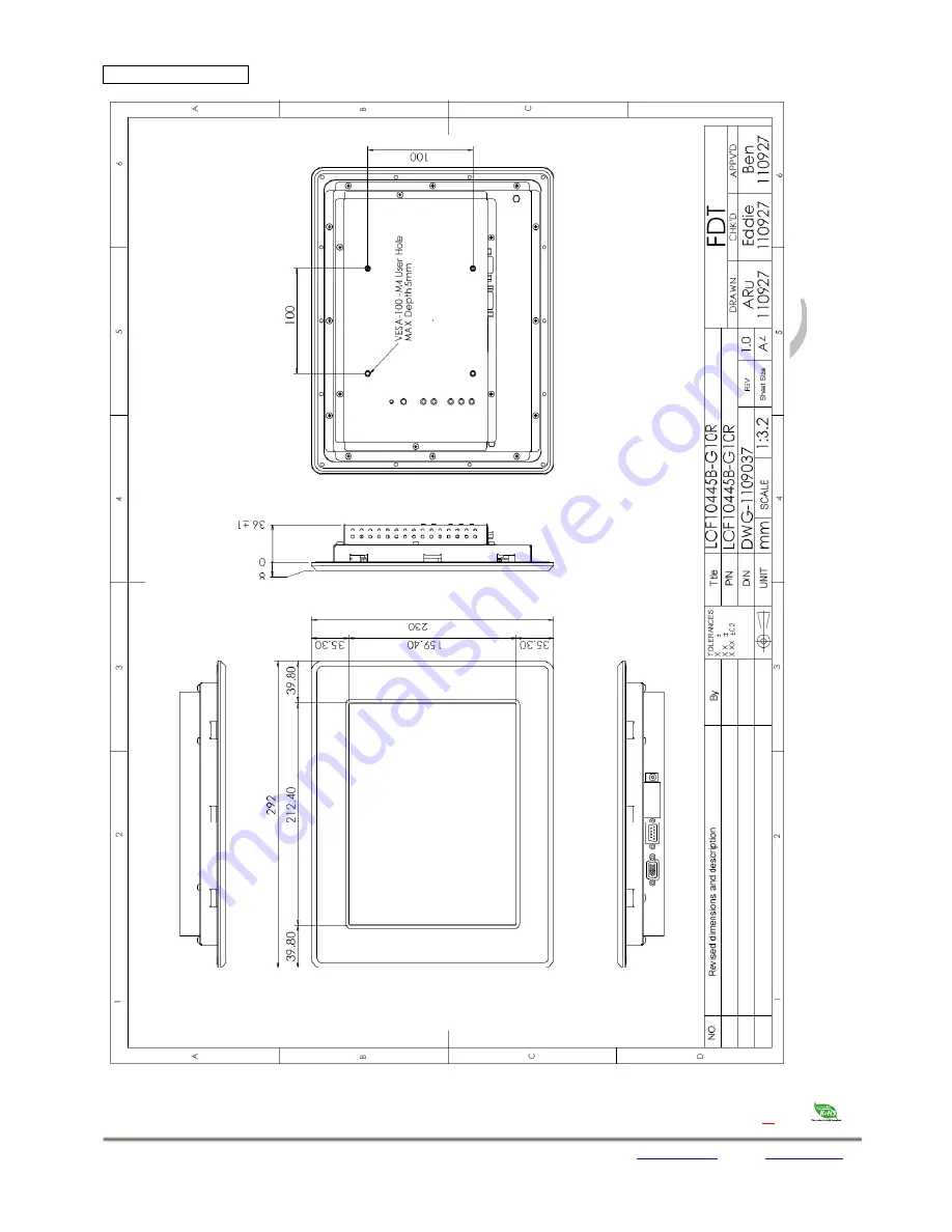 Flat Display Technology LOF1044 Series User Manual Download Page 18