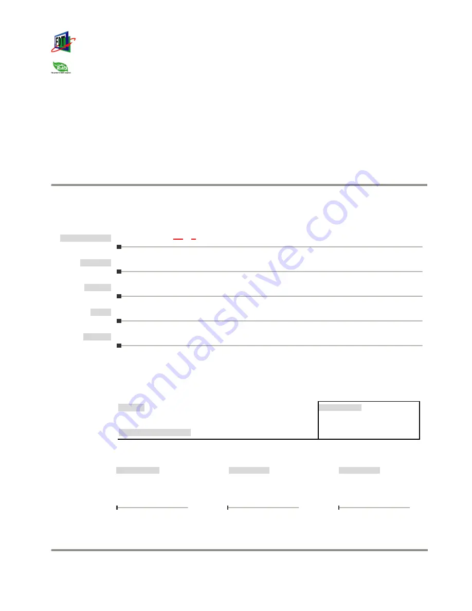 Flat Display Technology LP065GVAxx-FxR User Manual Download Page 1