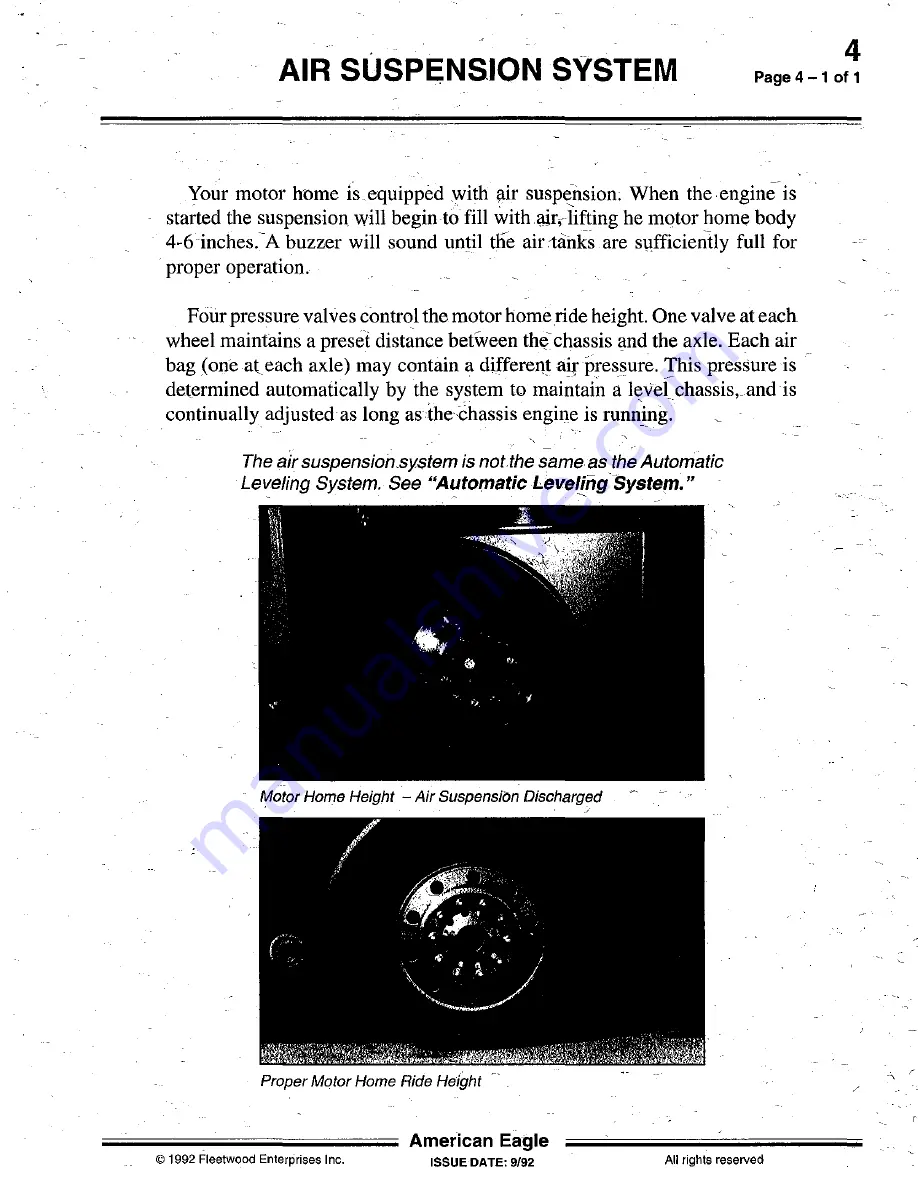 Fleetwood 1993 American Eagle Owner'S Manual Download Page 27