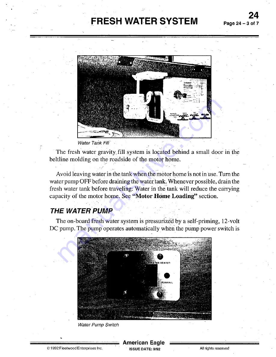 Fleetwood 1993 American Eagle Owner'S Manual Download Page 99