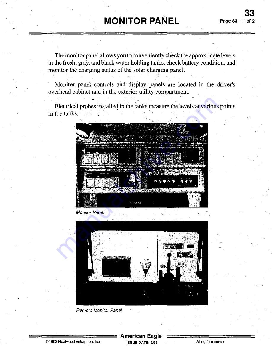 Fleetwood 1993 American Eagle Owner'S Manual Download Page 139