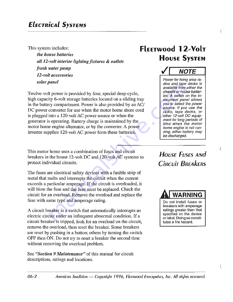 Fleetwood 1997 American Tradition Скачать руководство пользователя страница 112