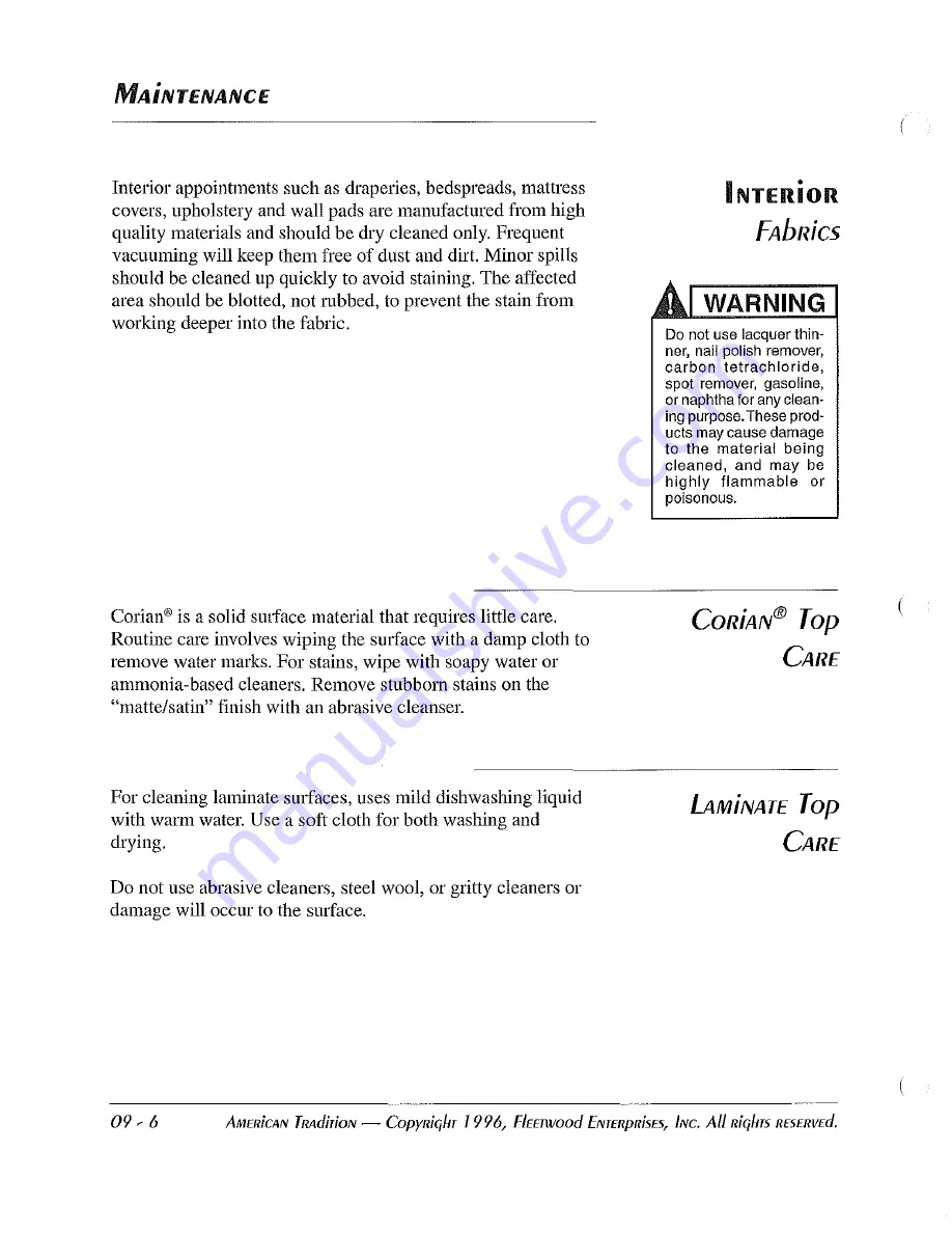 Fleetwood 1997 American Tradition Owner'S Manual Download Page 154