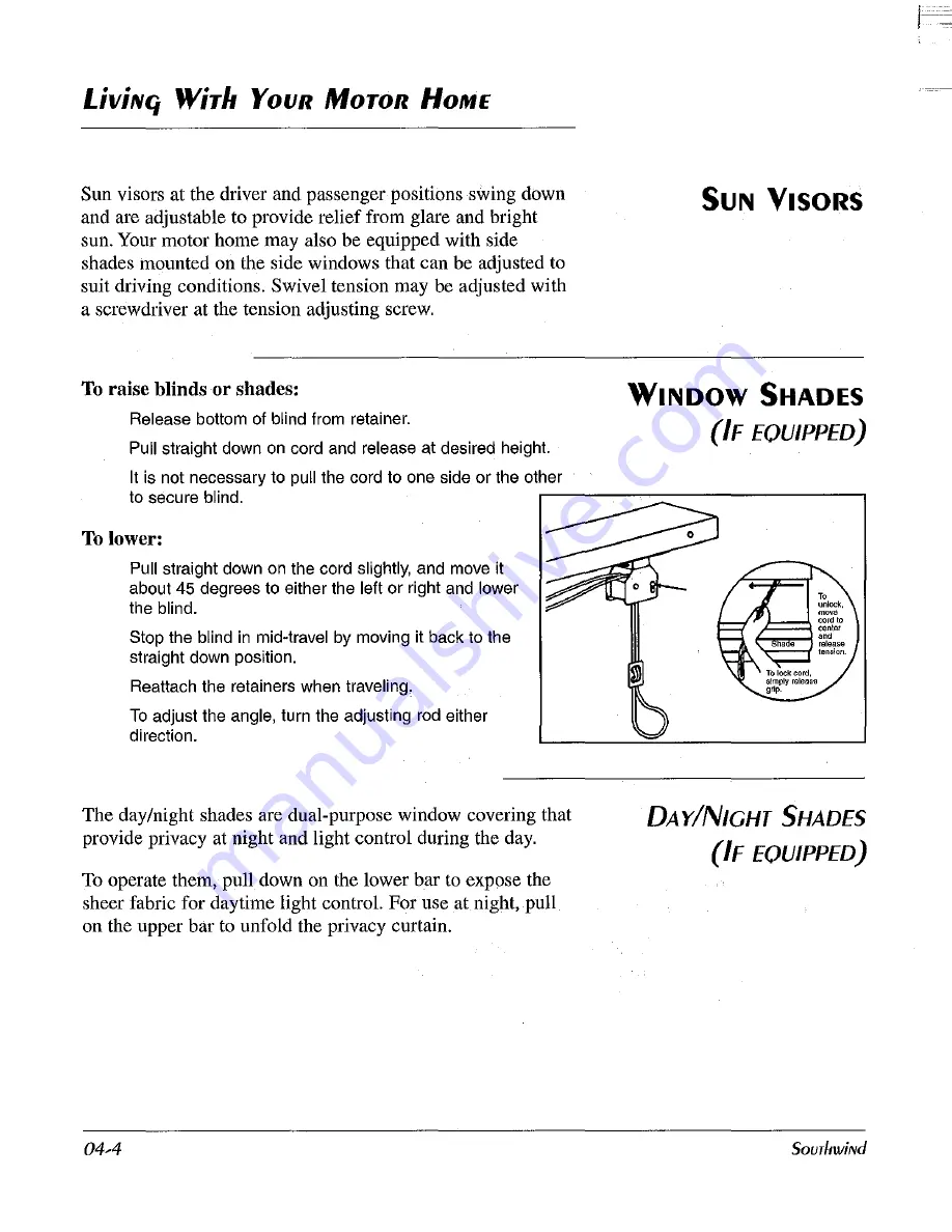 Fleetwood 2001 Southwind Owner'S Manual Download Page 62