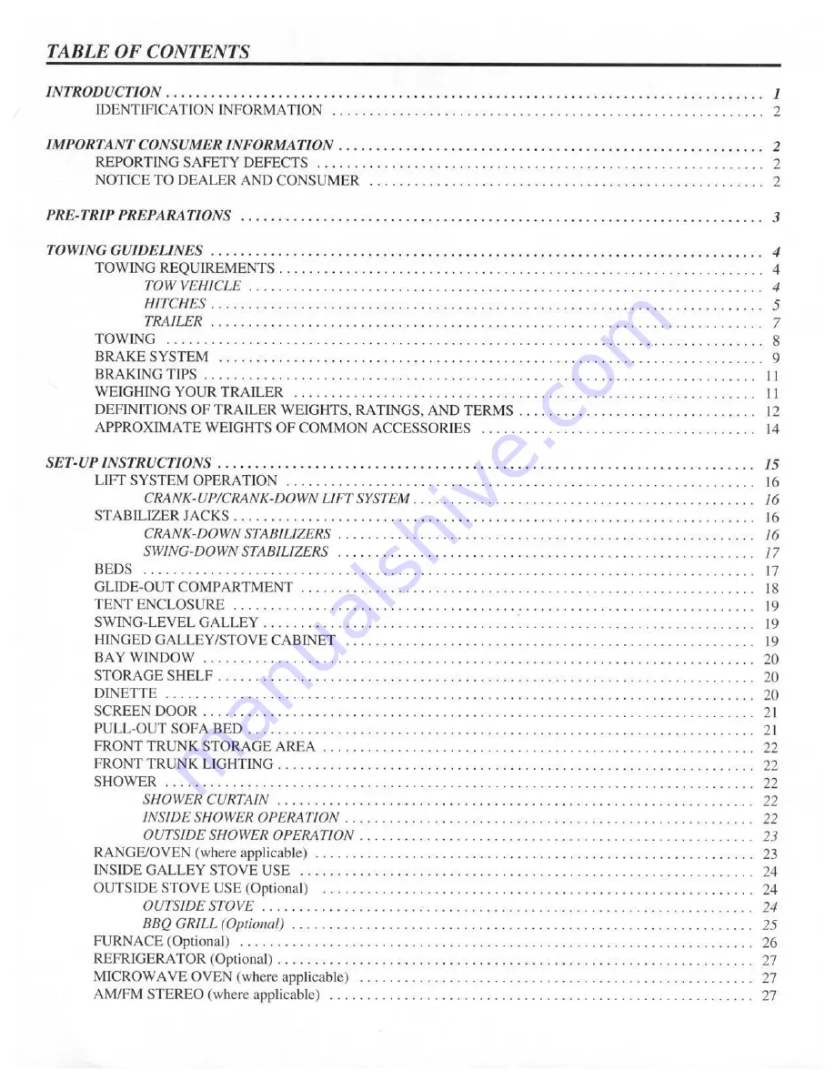 Fleetwood 2005 Cheyenne Owner'S Manual Download Page 2