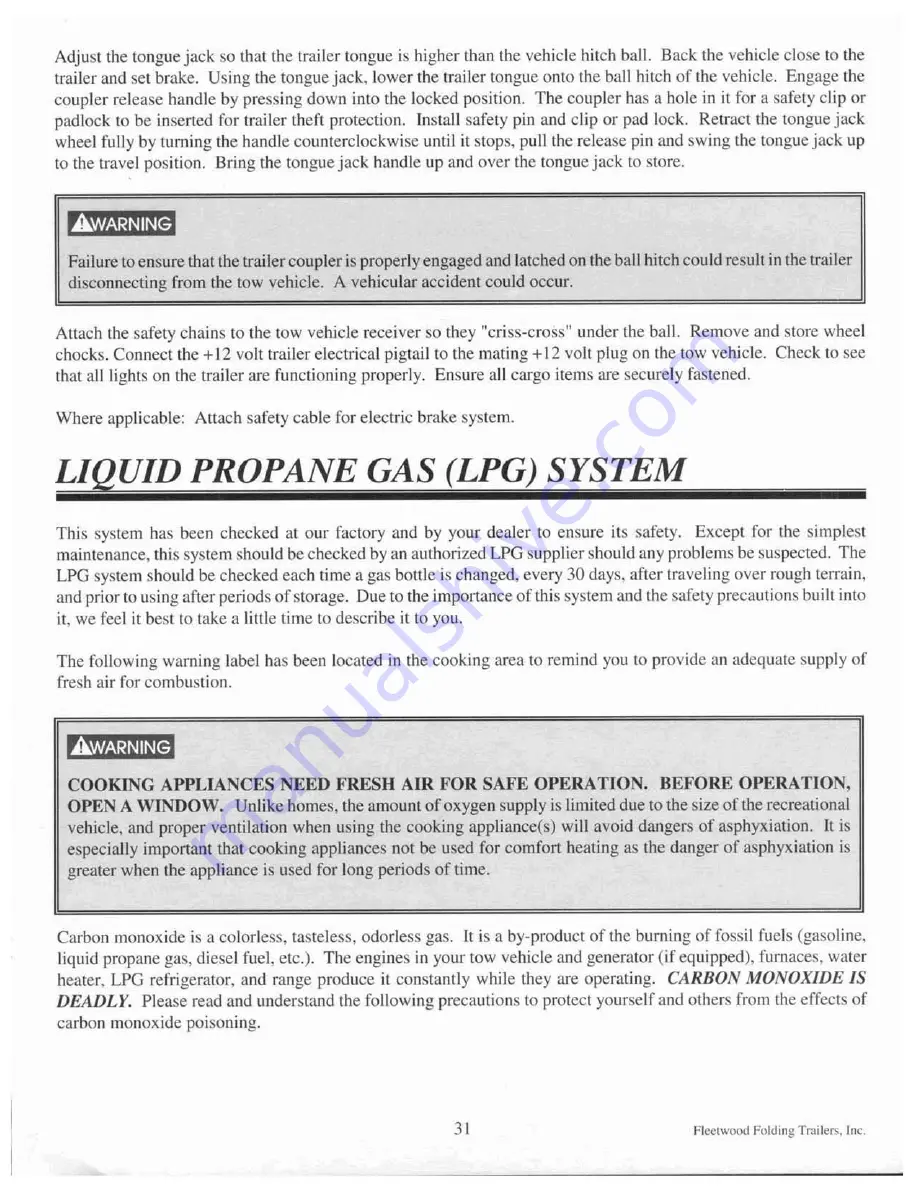 Fleetwood 2005 Cheyenne Owner'S Manual Download Page 34